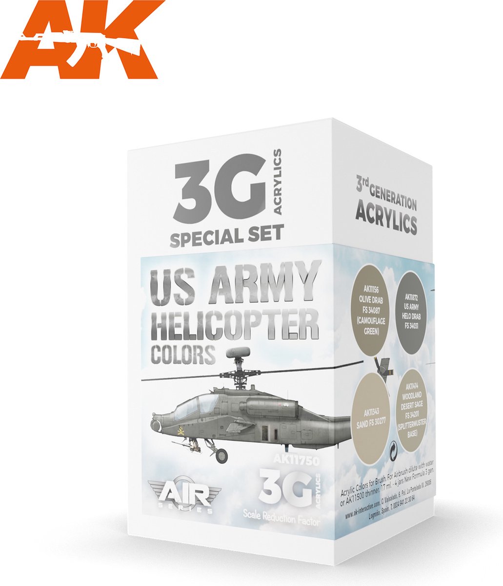 US Army Helicopter Colors Set - AK-Interactive - AK-11750