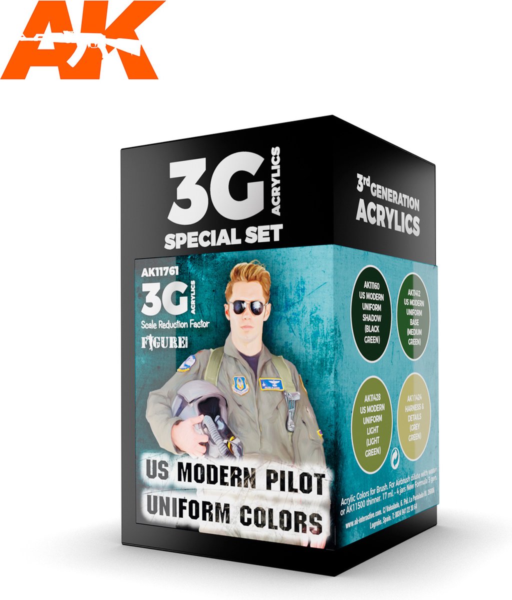 US Modern Pilot Uniform Color Set - AK-Interactive - AK-11761