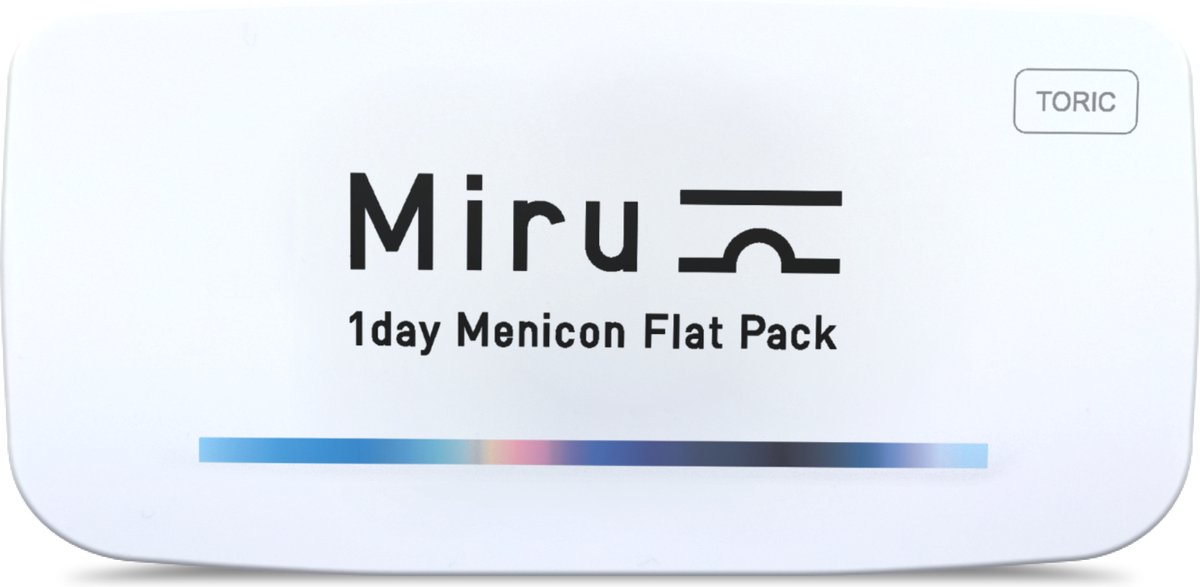 Miru 1day Flat Pack toric - Sterkte -4.75 - Cilinder -0.75 - As 90 - 30 pack - Daglenzen - BC 8.60 - Torische contactlenzen
