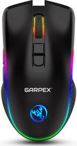 Garpex® Draadloze Gaming Muis - RGB Led Verlichting - Bluetooth - 7 Knoppen - Oplaadbaar - DPI Instelbaar - USB-C Oplaadkabel