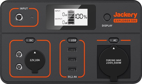 Jackery Explorer 500 - Draagbare Powerstation - powerbank - 230V Power Station generator