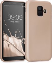 kwmobile telefoonhoesje geschikt voor Samsung Galaxy A6 (2018) - Hoesje voor smartphone - Back cover in metallic goud