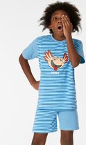 Woody Unisex Pyjama hemelblauw-blauw