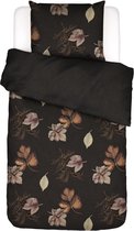 ESSENZA Elin Dekbedovertrek Darkest brown - Tweepersoons – 200x220 cm + 2 kussenslopen 60x70 cm