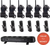 Activ24™ Set de 6x talkies-walkies Baofeng BF-88E PMR avec bloc de charge 6 voies, casques et 6x lampes de poche Activ24™ - Talkie Walkie - Talkie-walkie BF-88E