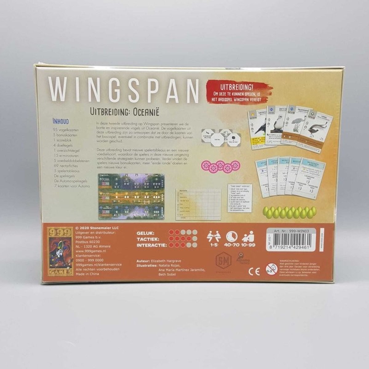 999 Games - Wingspan uitbreiding: Oceanië - Bordspel — afbeelding 9