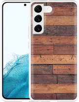 Galaxy S22 Hoesje Houten planken - Designed by Cazy
