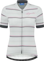 Rogelli Stripe Fietsshirt - Korte Mouwen - Dames - Wit, Grijs, Lime, Lavendel - Maat M
