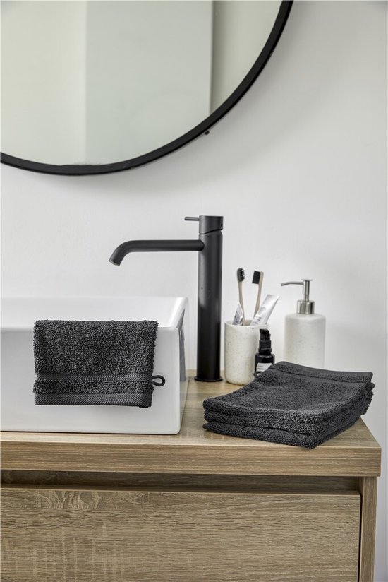 Byrklund washandjes 12 stuks - Hotelkwaliteit - 16x21 - Antraciet