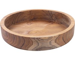 Bowls and Dishes Pure Teak Wood Schaal | Houten Kom | Houten Fruitschaal | cadeau tip Ø 30 x 7 cm | cadeautip!