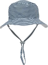 Snapper Rock - UV Bucket hat voor kinderen - Gestreept - Blauw/Wit - maat S (52CM)