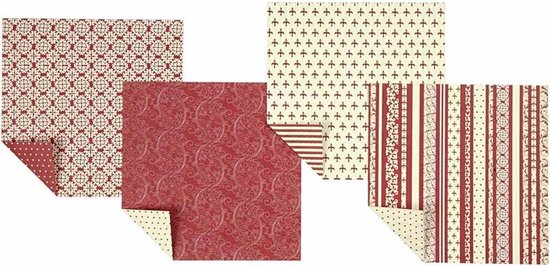 Vivi Gade Origamipapier 15 X 15 Cm Wit/rood 50 Vellen