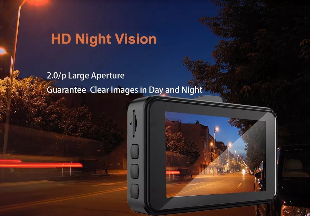 TechU™ Dashcam Voor en Achter Camera – M20 Zwart – Dashboardcamera – Full HD 1080P – 170° Wijdhoeklens – G-sensor – Bewegingssensor – Parkeermodus – Loop recording – Nachtvisie – Incl. Achteruitrijcamera - voor auto – foto 7