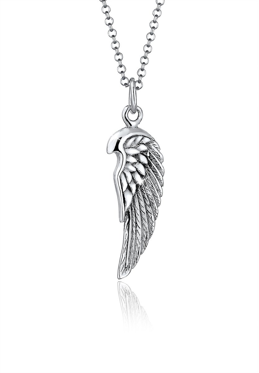 KUZZOI - Halsketting - Heren Vleugel Rock Boho Cool van 925 Sterling Zilver - Heren