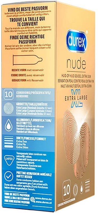 Durex Condooms - Nude XL - 10 stuks