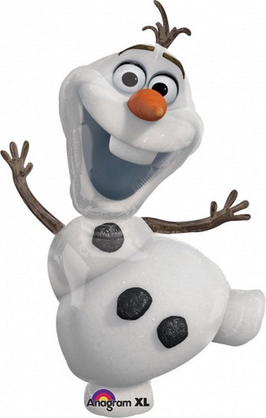 folieballon Frozen Olaf junior 104 x 58 cm wit