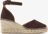 VIA VAI Flora Braid Espadrilles - Met Sleehak - Bruin - Maat 41