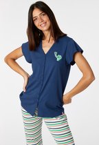 Woody Dames Pyjama marine blauw