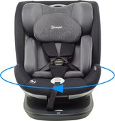 BabyGO autostoel Grow Up 360 i-Size met isoFix Zwart-Grijs 40-150cm