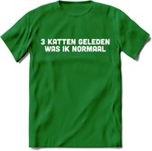 3 Katten Geleden - Katten T-Shirt Kleding Cadeau | Dames - Heren - Unisex | Kat / Dieren shirt | Grappig Verjaardag kado | Tshirt Met Print | - Donker Groen - M