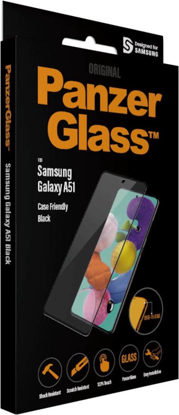 PanzerGlass Samsung Galaxy A51 Screenprotector Case Friendly Zwart | bol.com