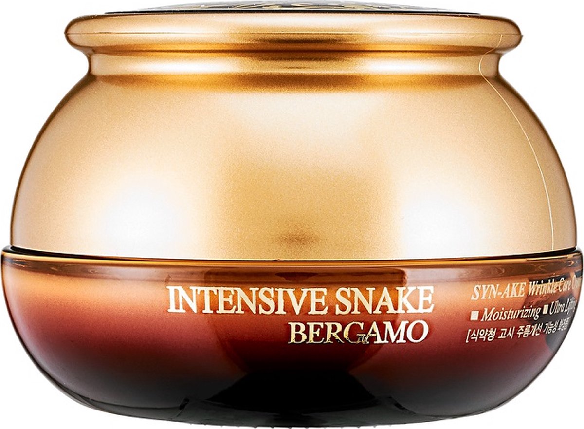 Bergamo Intensive Snake Syn-ake Wrinkle Care Cream Przeciwzmarszczkowy Krem Do Twarzy Z Ekstraktem Z Jadu W??a 50ml (w)