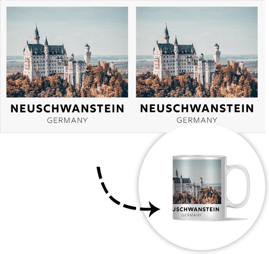 Mug - Tasse à café - Allemagne - Architecture - Kasteel - Mugs - 350 ML - Tasse - Tasses à café - Tasse à thé