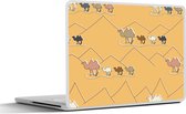 Laptop sticker - 10.1 inch - Kameel - Woestijn - Patronen - Kinderen - 25x18cm - Laptopstickers - Laptop skin - Cover