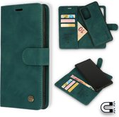 Casemania Hoesje Geschikt voor Oppo Find X5 Emerald Green - 2 in 1 Magnetic Book Case