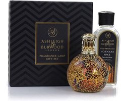 Ashleigh & Burwood - Giftset Golden Sunset Geurlamp S inclusief Morrocan Spice 250ml - Moederdag Geschenk = moederdag cadeautje
