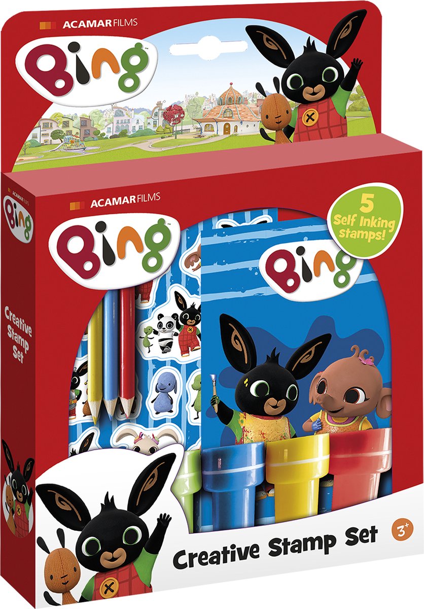 Bing creatieve knutselset met stempels, potloden en stickers creatief speelgoed - Bambolino Toys - Bambolino