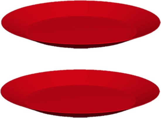 Hega Hogar bordjes - hard kunststof - roze - 26 cm - 10x stuks - ontbijtbord - dinerbord - outdoor servies — afbeelding 5