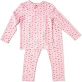 Little Label Pyjama Meisjes Maat 122-128 - lila, roze - Zachte BIO Katoen - 2-delige pyama meisjes - Print