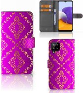 GSM Hoesje Geschikt voor Samsung Galaxy A22 4G | M22 Telefoonhoesje met foto Barok Roze
