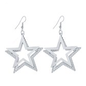 Oorbellen stars - zilver