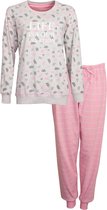 Irresistible Dames Pyjama Grijs Melange IRPYD2102A - Maten: XL