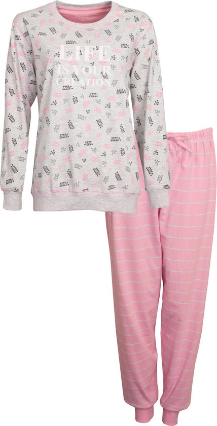 Irresistible Dames Pyjama Grijs Melange IRPYD2102A - Maten: