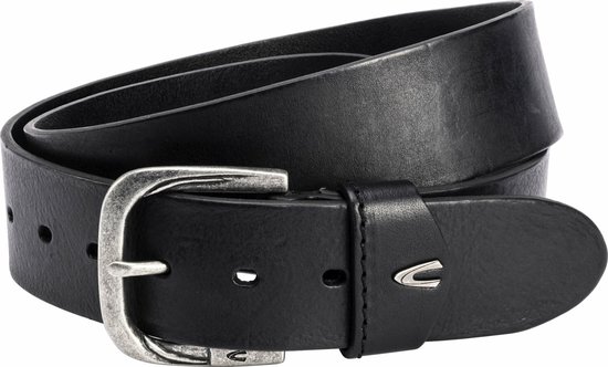 camel active Riem Belt made of high quality leather - Maat menswear-L - Schwarz