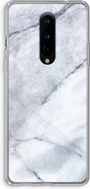 Case Company® - OnePlus 8 hoesje - Witte marmer - Soft Cover Telefoonhoesje - Bescherming aan alle Kanten en Schermrand
