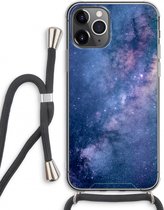 Case Company® - iPhone 11 Pro Max hoesje met Koord - Nebula - Telefoonhoesje met Zwart Koord - Extra Bescherming aan alle Kanten en Over de Schermrand