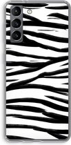 Case Company® - Samsung Galaxy S21 hoesje - Zebra pattern - Soft Cover Telefoonhoesje - Bescherming aan alle Kanten en Schermrand