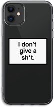 Case Company® - iPhone 11 hoesje - Don't give a shit - Soft Cover Telefoonhoesje - Bescherming aan alle Kanten en Schermrand