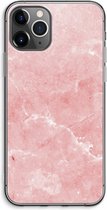 Case Company® - iPhone 11 Pro Max hoesje - Roze marmer - Soft Cover Telefoonhoesje - Bescherming aan alle Kanten en Schermrand
