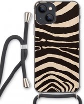 Case Company® - iPhone 13 mini hoesje met Koord - Arizona Zebra - Telefoonhoesje met Zwart Koord - Extra Bescherming aan alle Kanten en Over de Schermrand