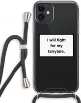 Case Company® - iPhone 11 hoesje met Koord - Fight for my fairytale - Telefoonhoesje met Zwart Koord - Extra Bescherming aan alle Kanten en Over de Schermrand