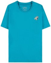 Pokémon - Pixel Snorlax T-Shirt - L - Blauw