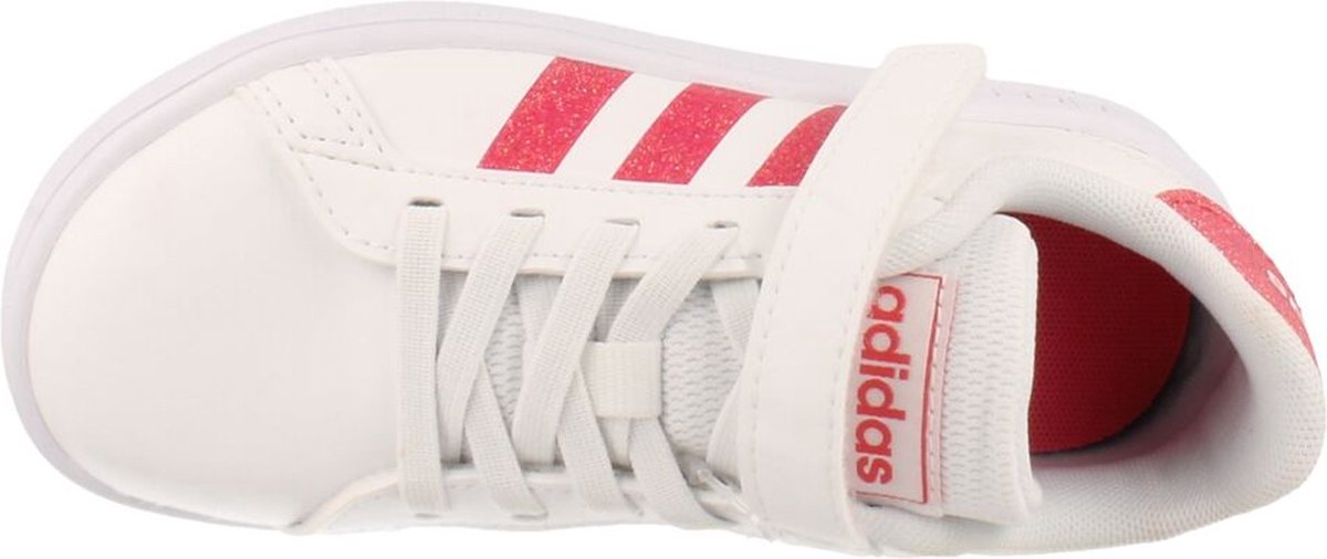 adidas Witte adidas Grand Court sneaker glitter - Maat 33 | bol.com