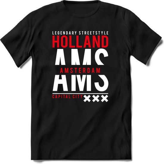 Amsterdam - Holland | TSK Original & vintage | T-Shirt Heren - Dames | Rood | Perfect Cadeau Shirt | Grappige Spreuken - Zinnen - Teksten | Maat 3XL