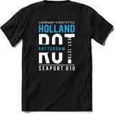Rotterdam - Holland | TSK Original & vintage | T-Shirt Heren - Dames | Blauw | Perfect Cadeau Shirt | Grappige Spreuken - Zinnen - Teksten | Maat M