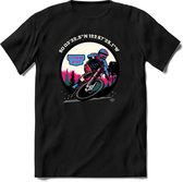 Coordinates | TSK Studio Mountainbike kleding Sport T-Shirt | Blauw - Roze | Heren / Dames | Perfect MTB Verjaardag Cadeau Shirt Maat 3XL